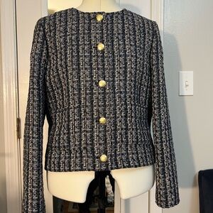 J. Crew Navy and tan Tweed Jacket